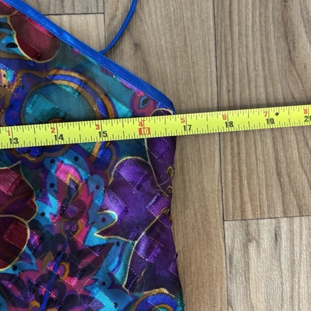 Vintage Victoria's Secret VS Gold‎ Label Lingerie Teddy Size M Coquette Rainbow